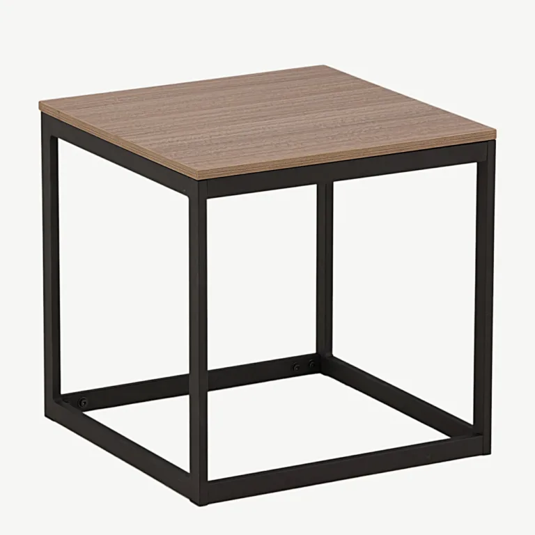 Ruudukujuline abilauakapp Arbor, tumehall MDF ja mustast terasest raam - 29993-210