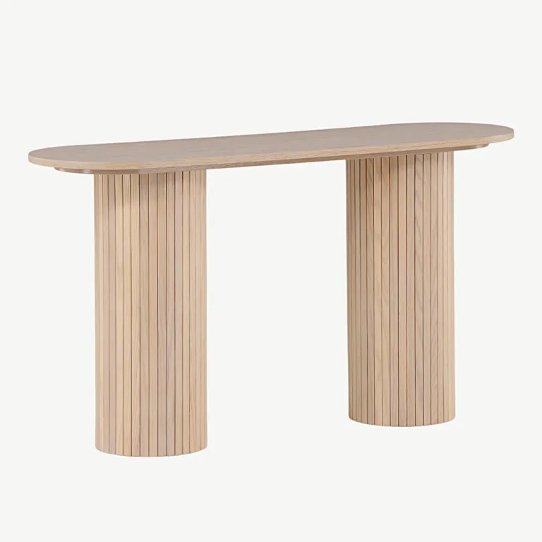 Valge peitsiga konsoollaud Bianca (MDF, 130 × 40 cm) - 29993-420