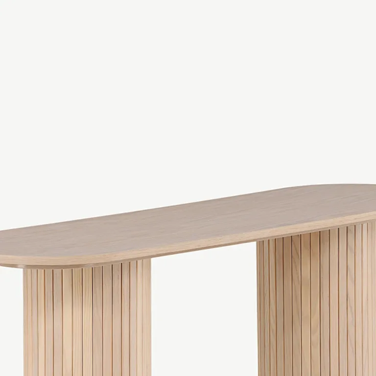 Valge peitsiga konsoollaud Bianca (MDF, 130 × 40 cm) - 29993-420