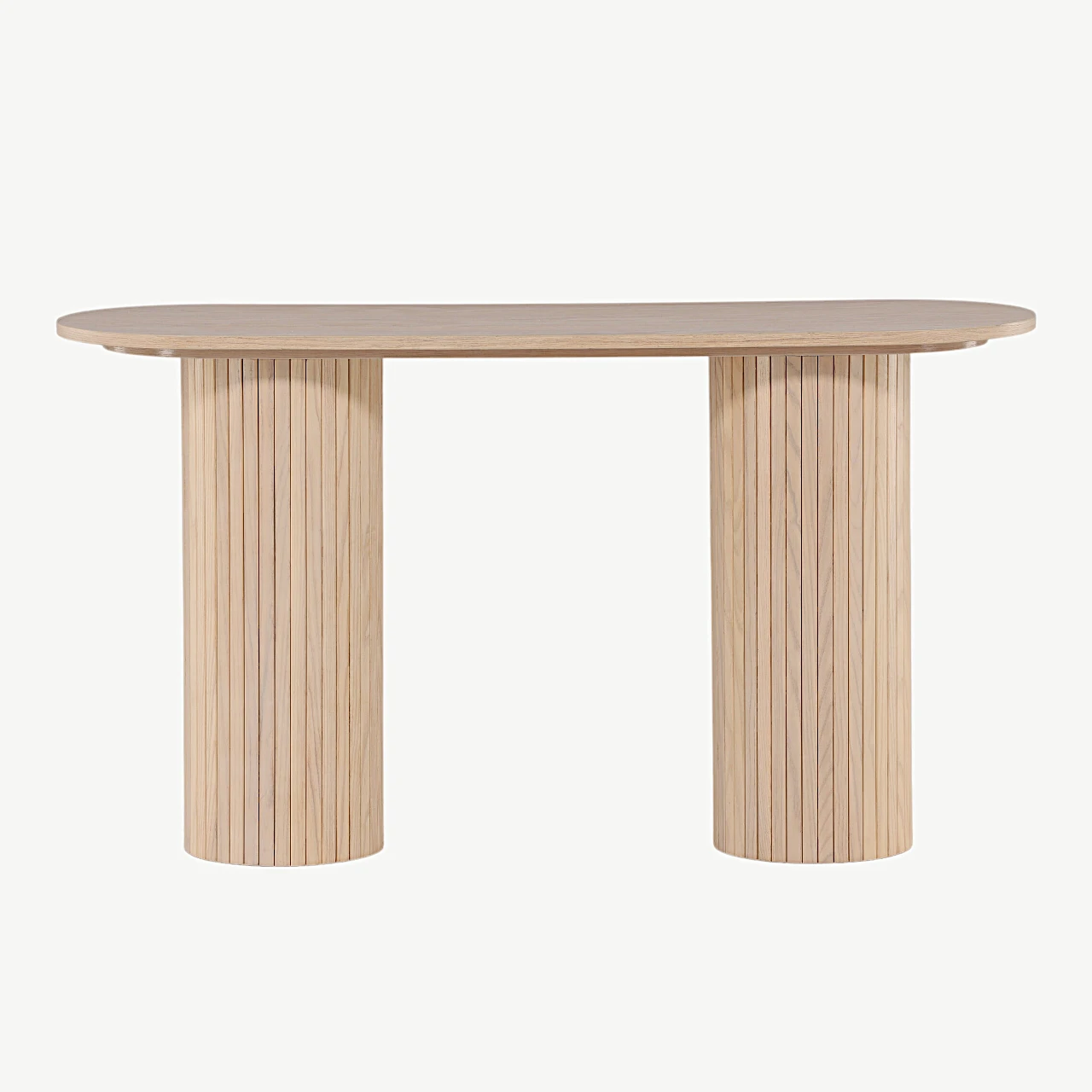 Valge peitsiga konsoollaud Bianca (MDF, 130 × 40 cm) - 29993-420