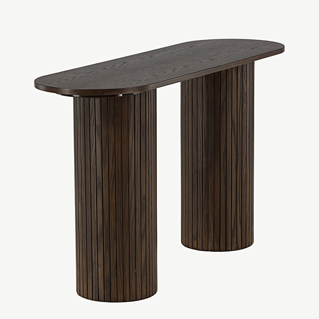 Mokat värvi puiduspooniga konsoollaud Bianca (130 × 40 cm) - 29993-423