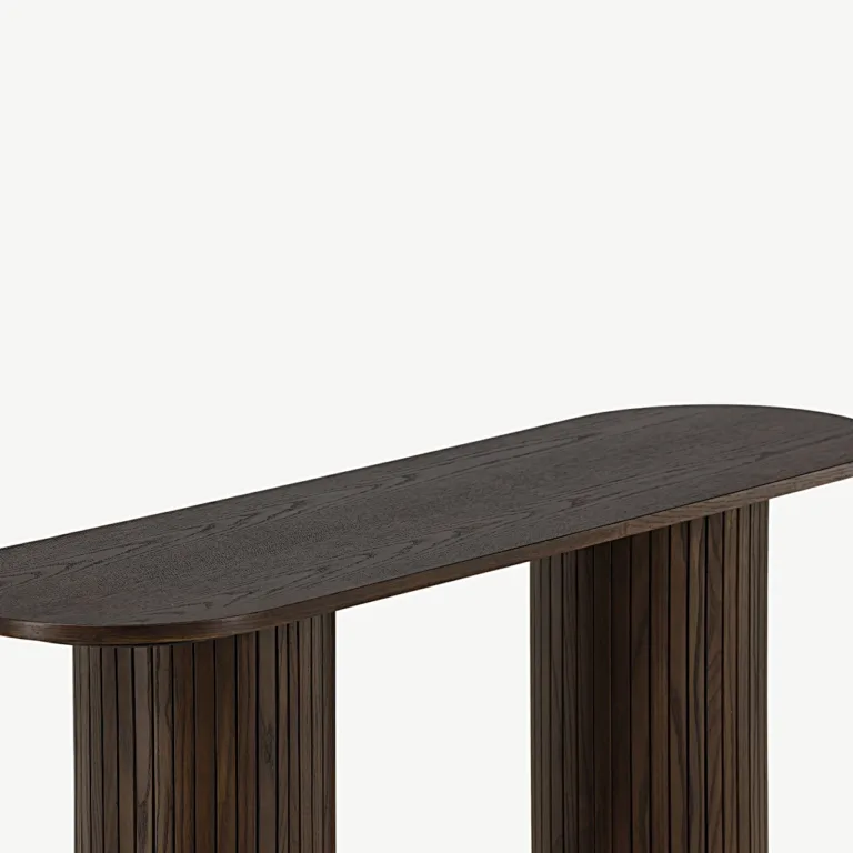 Mokat värvi puiduspooniga konsoollaud Bianca (130 × 40 cm) - 29993-423