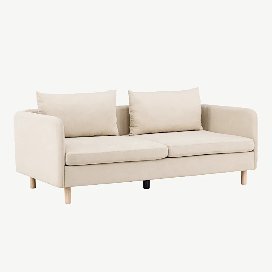 Kolmekohaline diivan Zero, beež, polüester, kummipuu jalad, 30001-102 – 4