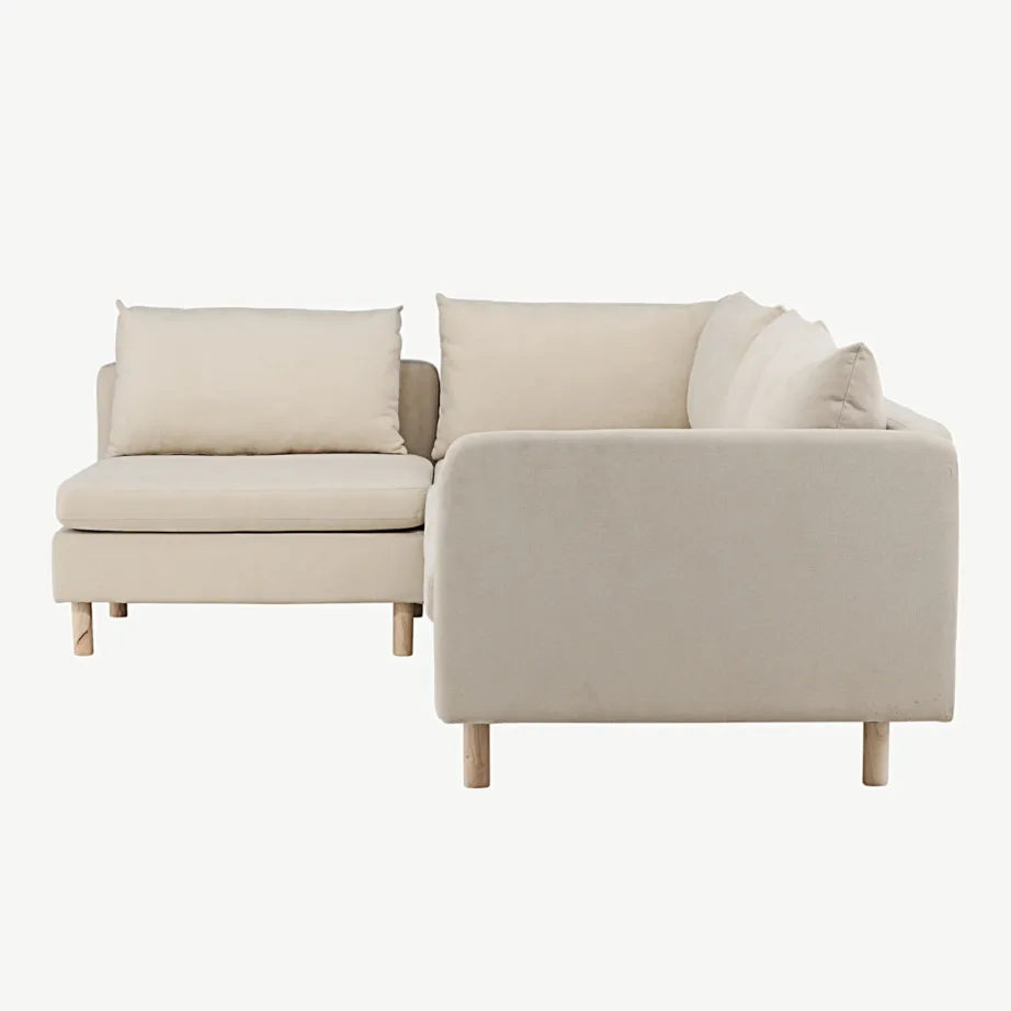 Zero 3-kohalise nurgadiivani komplekt, beež polüester, kummipuidust jalad, 30002-102 – 7