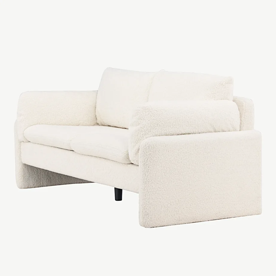 Luna 3-kohaline valgest bukleest diivan mustade metalljalgadega, 30005-101 – 6