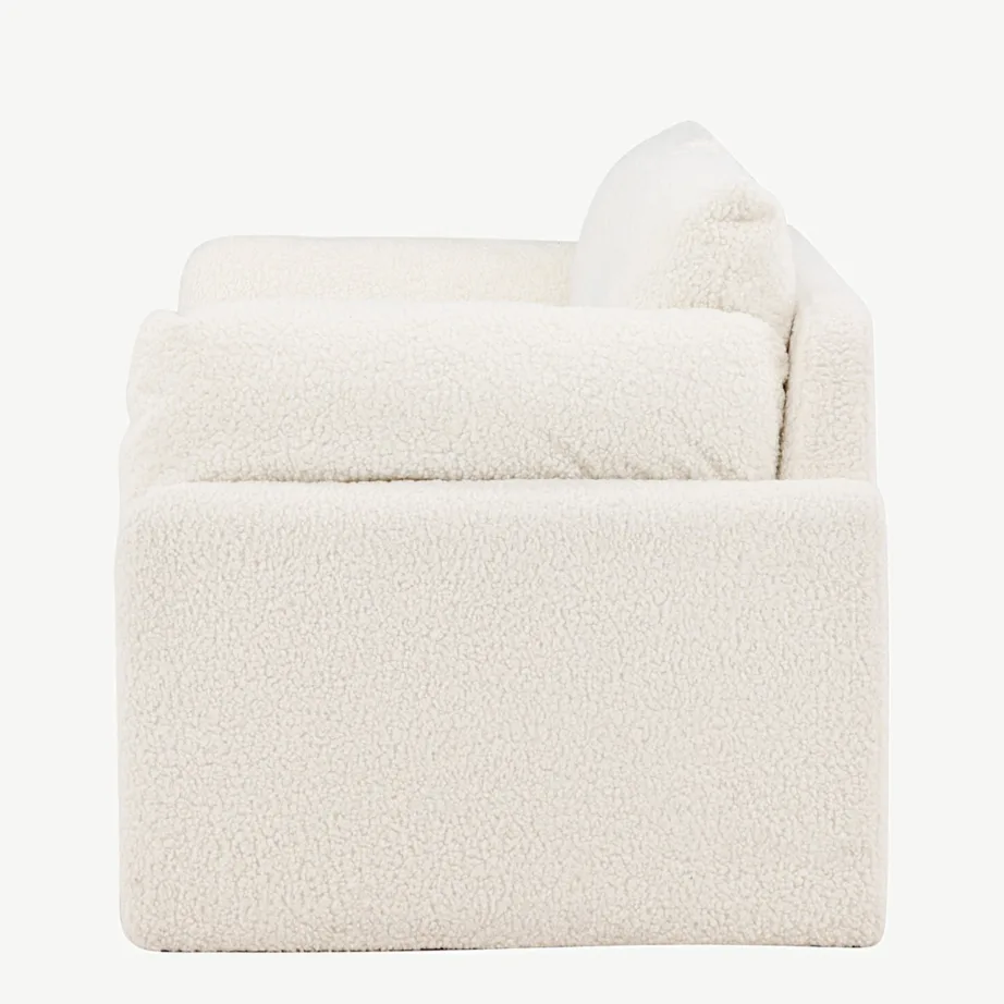 Vindel kaheistmeline buklee-kangaga diivan, valge (täielikult polsterdatud), 30013-101 – 7