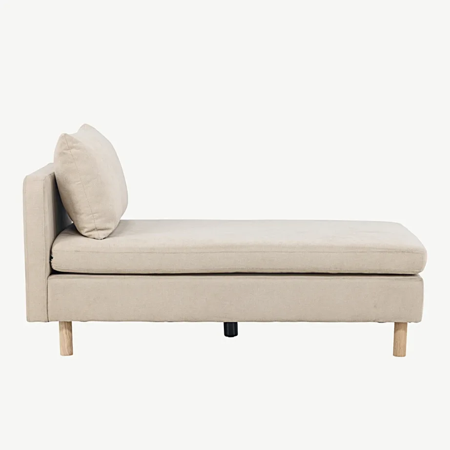 Beež päevavoodi-moodul Zero polüesterkatte ja kummipuu jalgadega, 30015-102 – 2