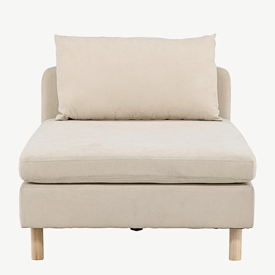 Beež päevavoodi-moodul Zero polüesterkatte ja kummipuu jalgadega, 30015-102 – 4