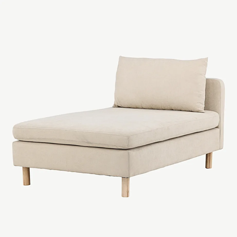 Beež päevavoodi-moodul Zero polüesterkatte ja kummipuu jalgadega, 30015-102 – 5