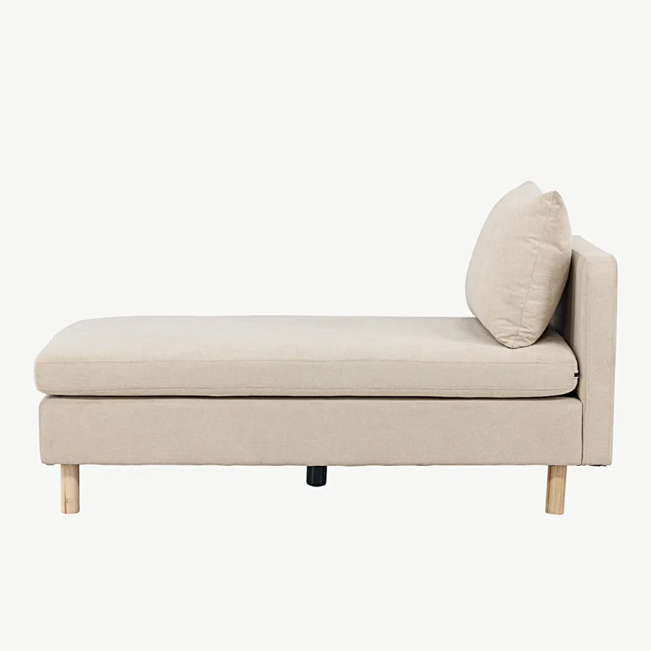 Beež päevavoodi-moodul Zero polüesterkatte ja kummipuu jalgadega, 30015-102 – 7