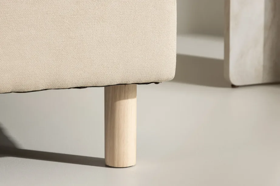 Beež päevavoodi-moodul Zero polüesterkatte ja kummipuu jalgadega, 30015-102 – 10