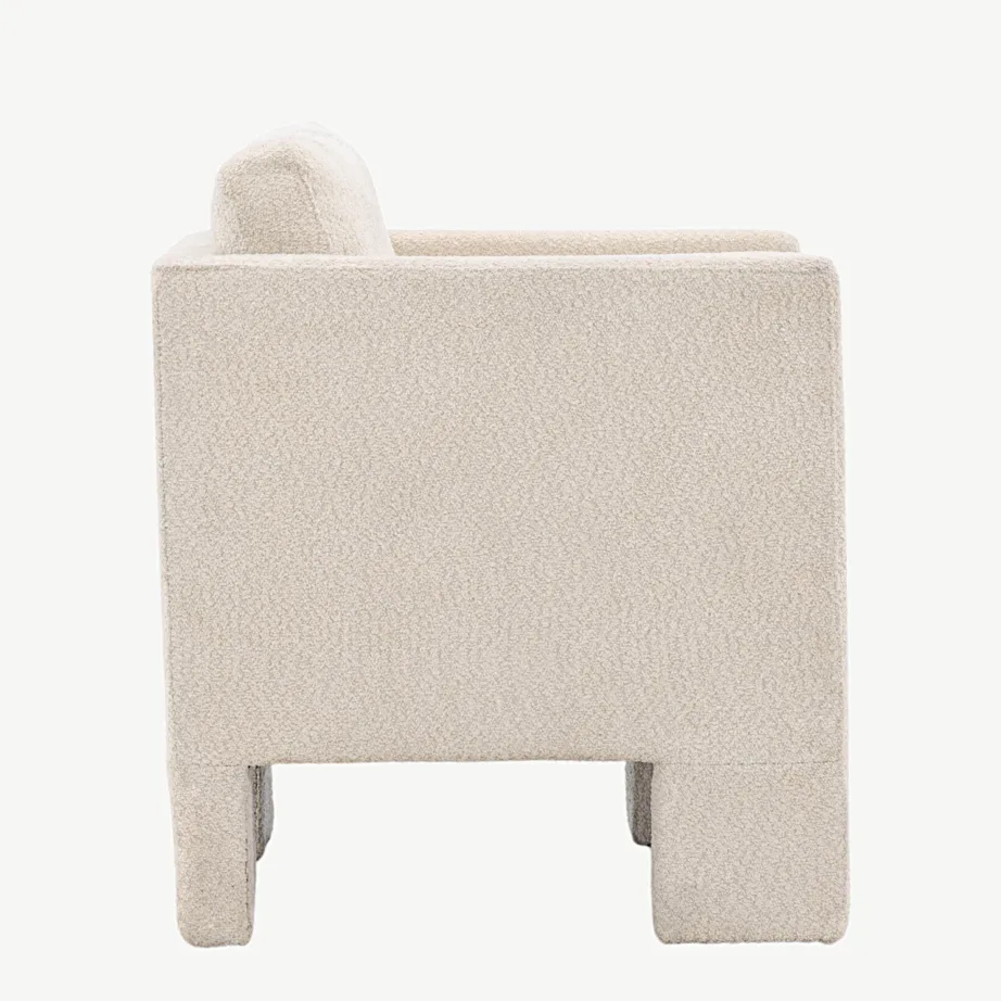 Valge bukleepolstriga tugitool Ragusa põhjamaise stiiliga, 30019-106 – 2