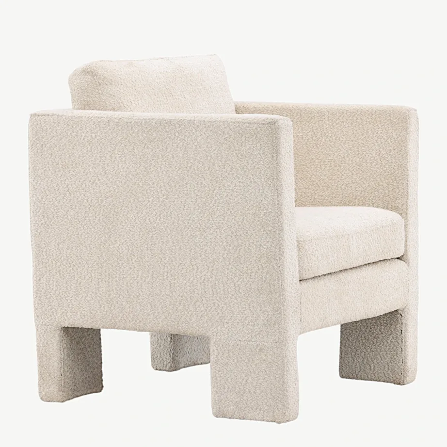 Valge bukleepolstriga tugitool Ragusa põhjamaise stiiliga, 30019-106 – 3