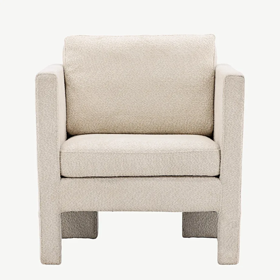 Valge bukleepolstriga tugitool Ragusa põhjamaise stiiliga, 30019-106 – 4