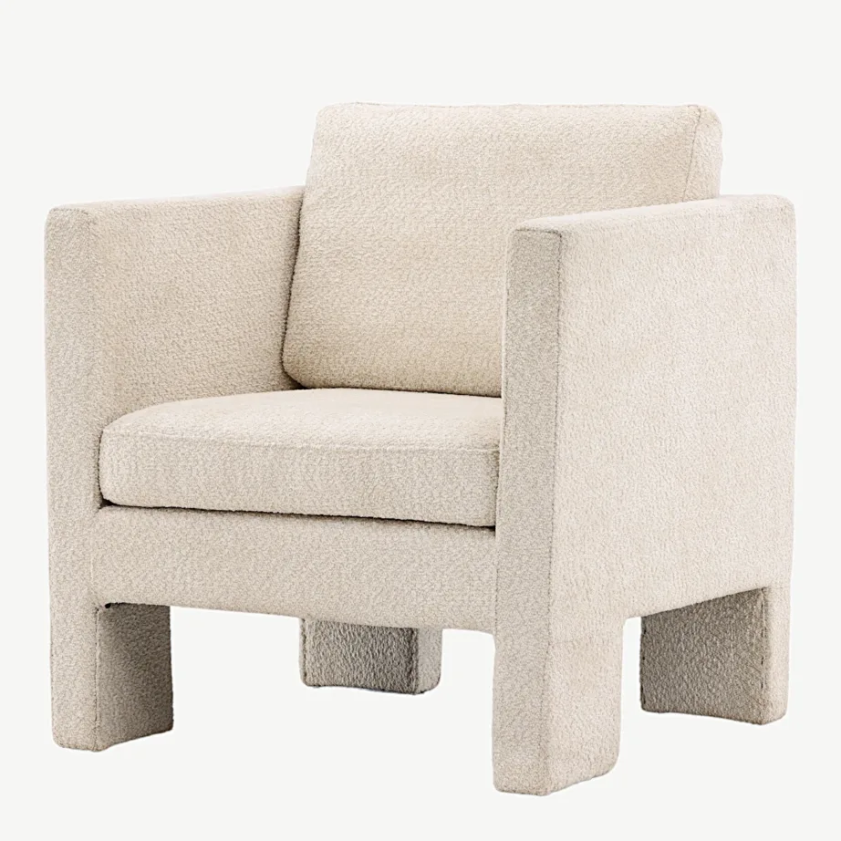 Valge bukleepolstriga tugitool Ragusa põhjamaise stiiliga, 30019-106 – 5