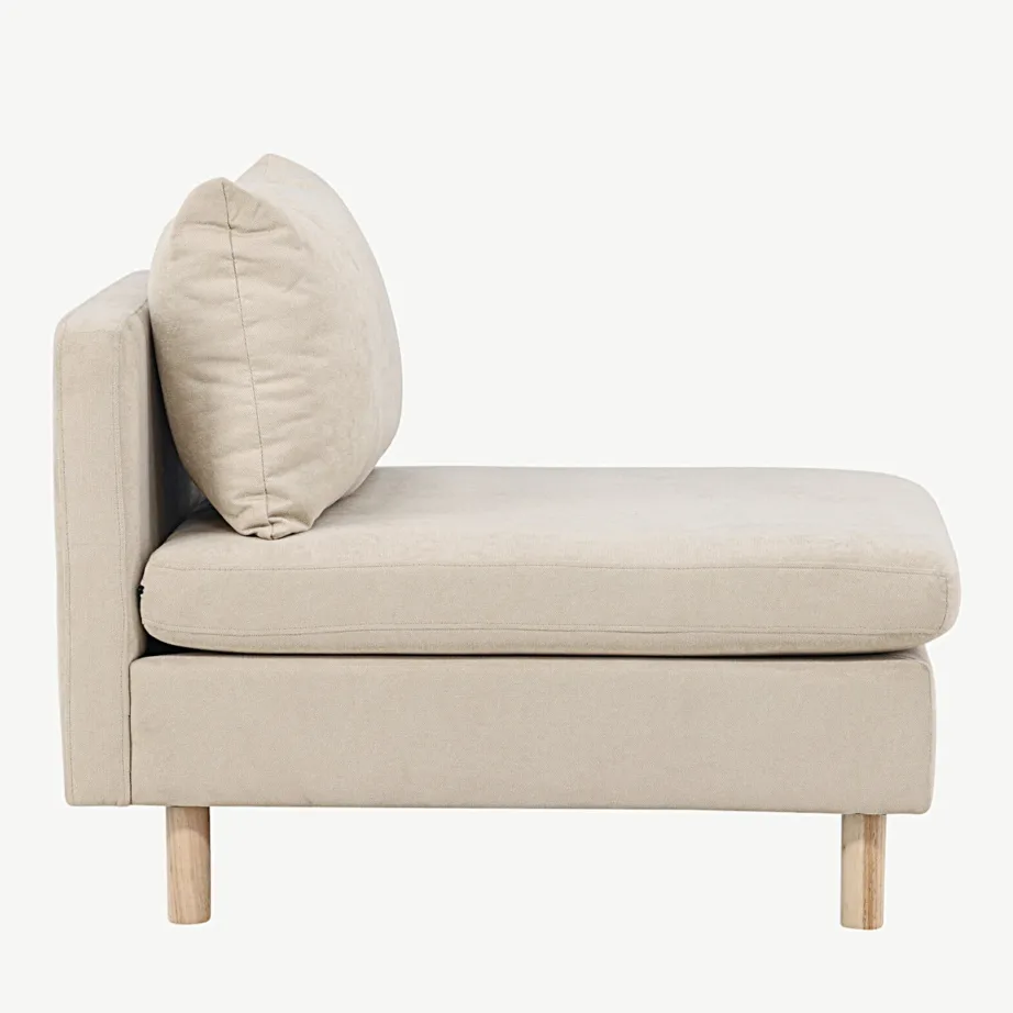 Beež mooduldiivan Zero, polüesterkangas, kummipuidust jalad, 30022-102 – 2