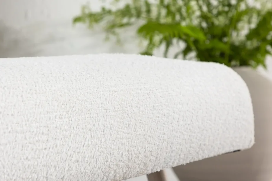 Valge buklee-kangaga tugitool Bloom valge peitsiga metalljalgadel, 30029-101 – 11