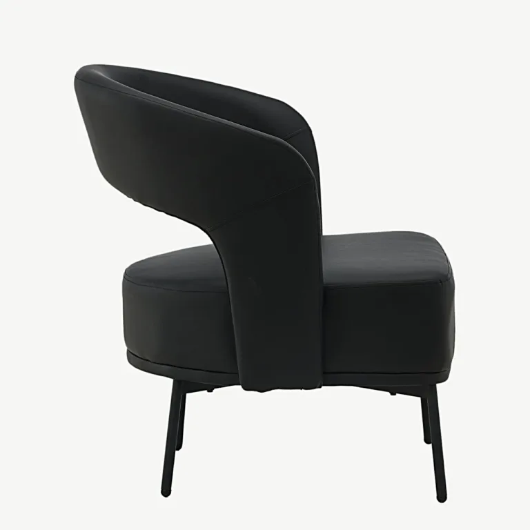 Mundo mustast kunstnahast tugitool terasjalgadel - 30031-100