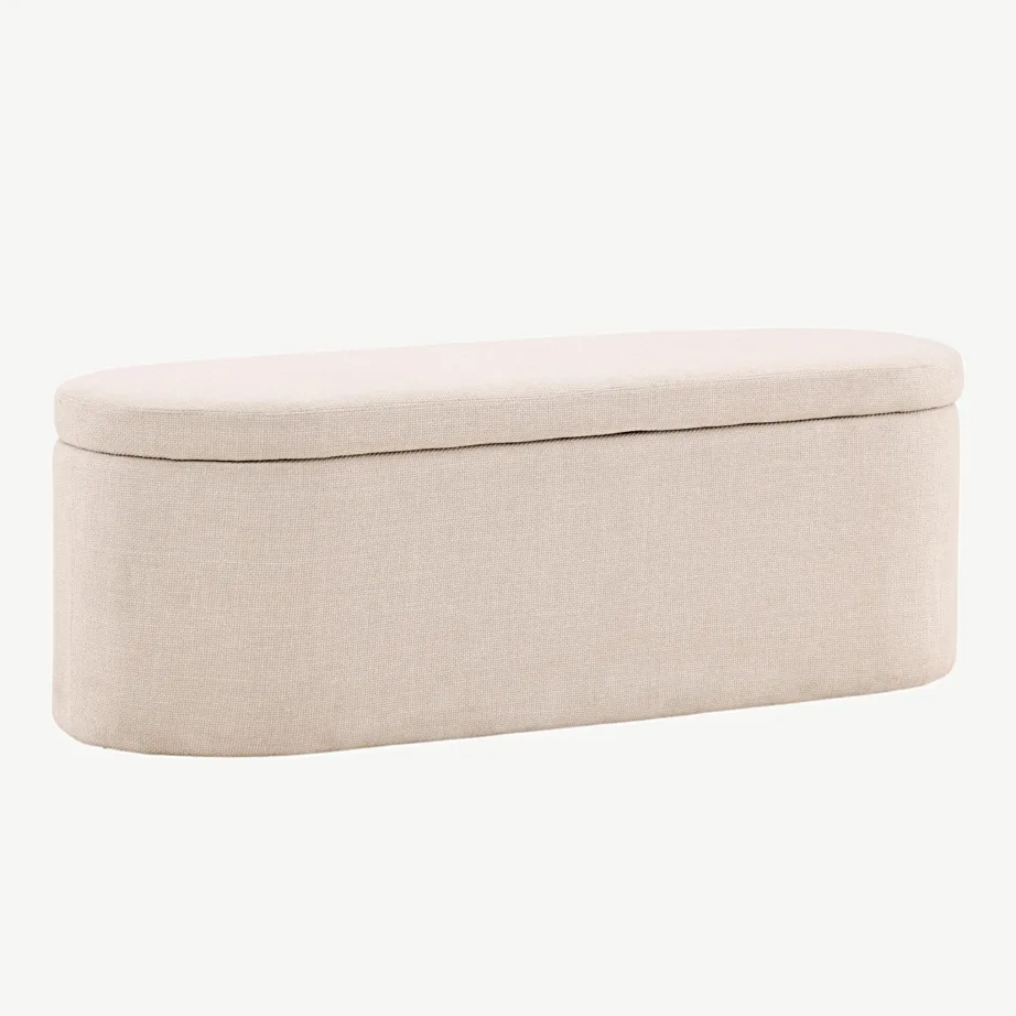 Potenza murdvalge ovaalne panipaigaga ottoman polüesterkangast, 30043-112 – 3