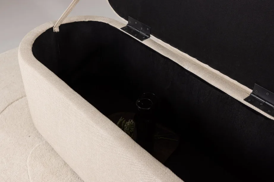 Potenza murdvalge ovaalne panipaigaga ottoman polüesterkangast, 30043-112 – 9