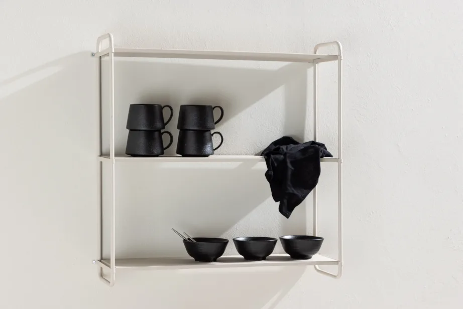 Beežist metallist seinariiul Lyon, 3 tasapinda, 62×63 cm, 30050-101 – 8