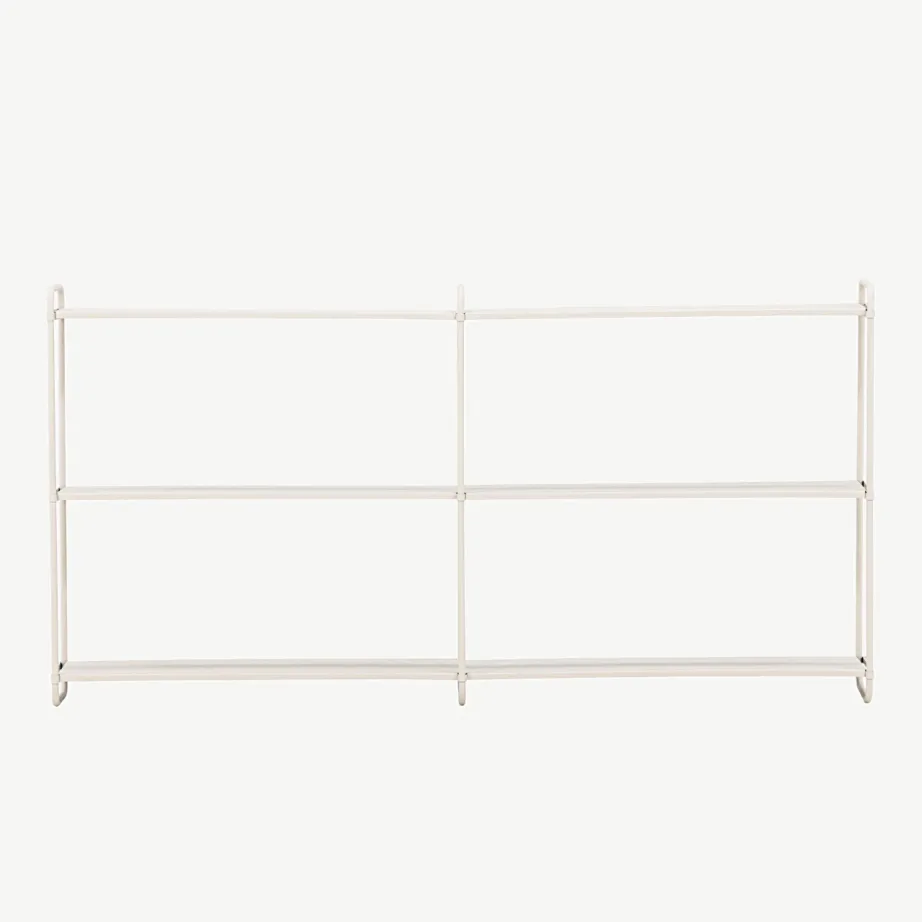 Beežist pulbervärvitud rauast seinariiul Lyon, 3 kitsast tasapinda, 30051-101 – 4