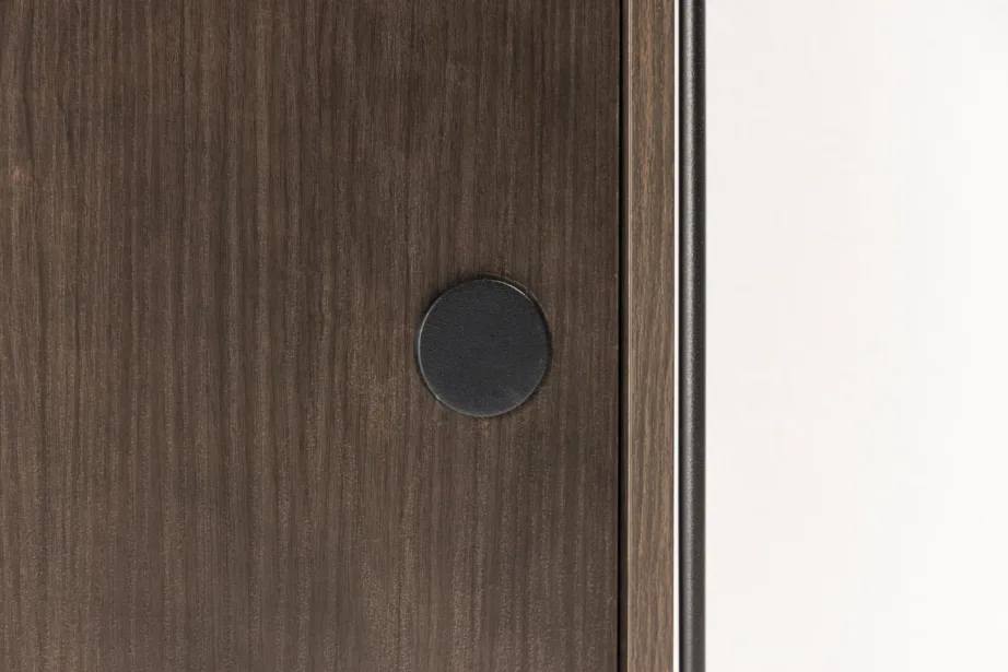 Mokka toonis MDF-ist seinakapp kahete uksega, metallraamiga Paris (must terasraam, 60 × 35 × 68 cm), 30052-125 – 12