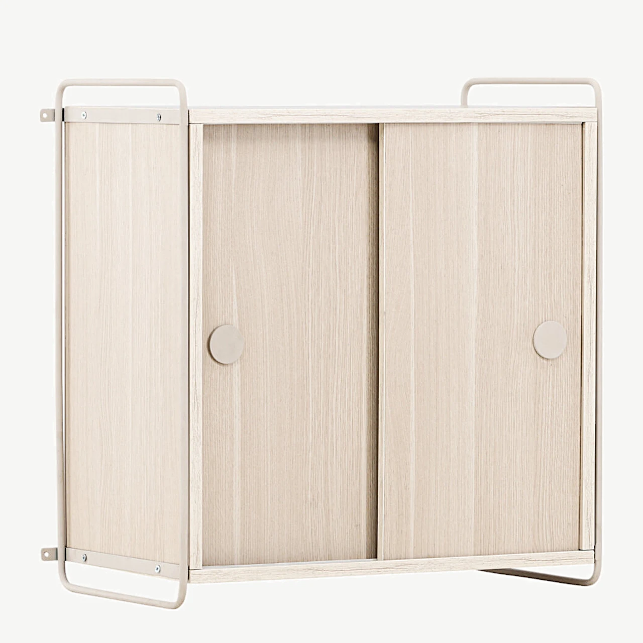 Valge peitsiga MDF seinakapp Paris, beež terasraam (60 × 35 × 68 cm) - 30052-130