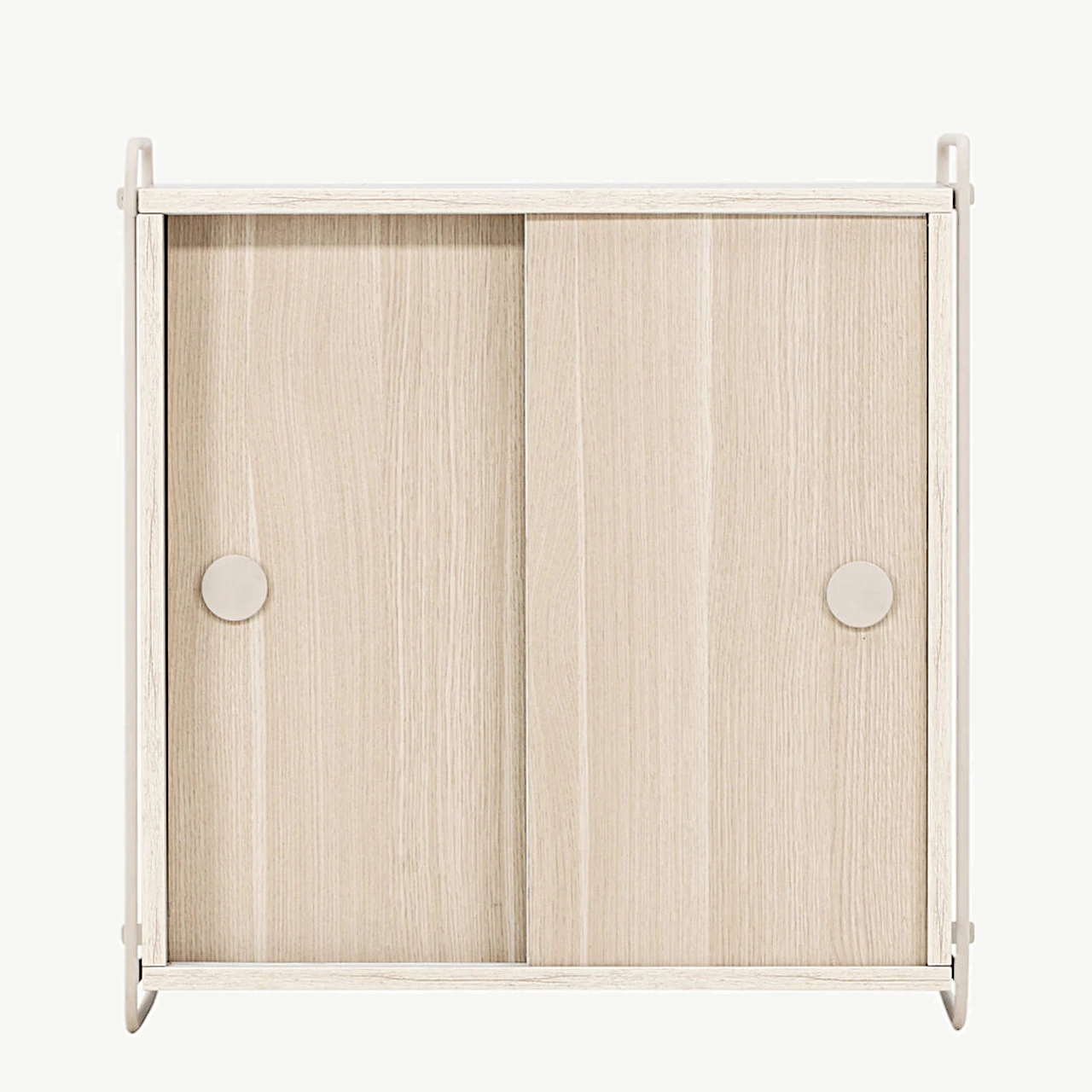 Valge peitsiga MDF seinakapp Paris, beež terasraam (60 × 35 × 68 cm) - 30052-130