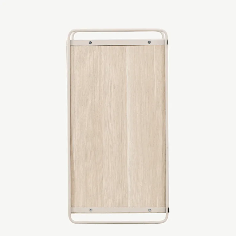 Valge peitsiga MDF seinakapp Paris, beež terasraam (60 × 35 × 68 cm) - 30052-130