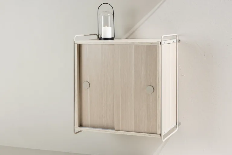 Valge peitsiga MDF seinakapp Paris, beež terasraam (60 × 35 × 68 cm) - 30052-130