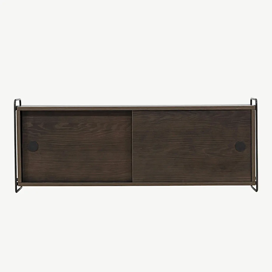 Paris mokkatooniga seinakapp, must terasraam, 122x35x48 cm, 30053-125 – 4