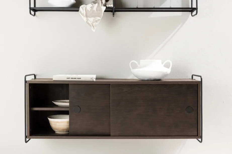 Paris mokkatooniga seinakapp, must terasraam, 122x35x48 cm, 30053-125 – 8