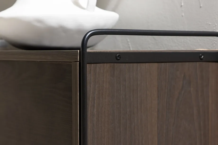 Paris mokkatooniga seinakapp, must terasraam, 122x35x48 cm, 30053-125 – 11