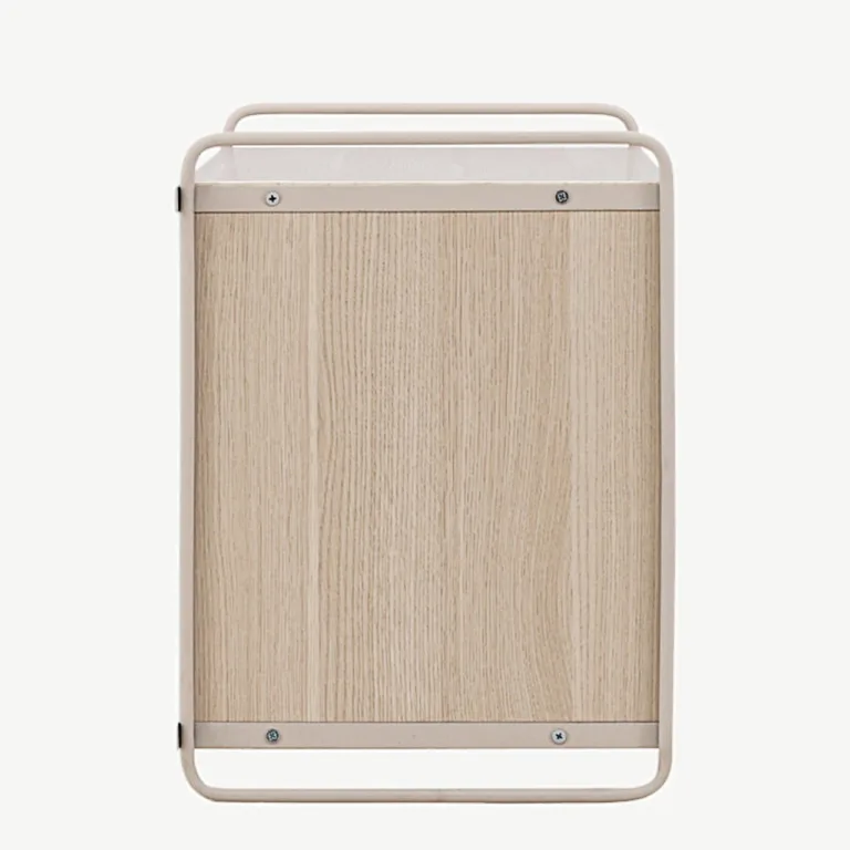 Valge peitsiga seinakapp Paris (MDF, terasraam, 122 × 48 × 35 cm) - 30053-130