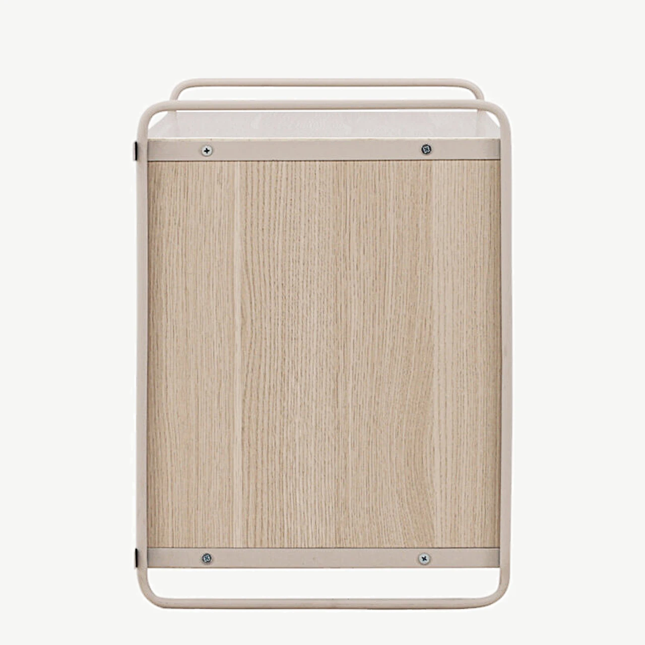 Valge peitsiga seinakapp Paris (MDF, terasraam, 122 × 48 × 35 cm) - 30053-130