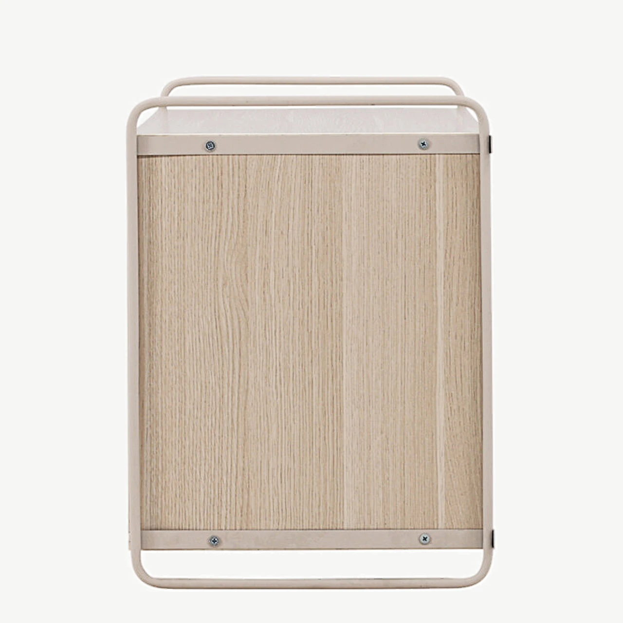 Valge peitsiga seinakapp Paris (MDF, terasraam, 122 × 48 × 35 cm) - 30053-130