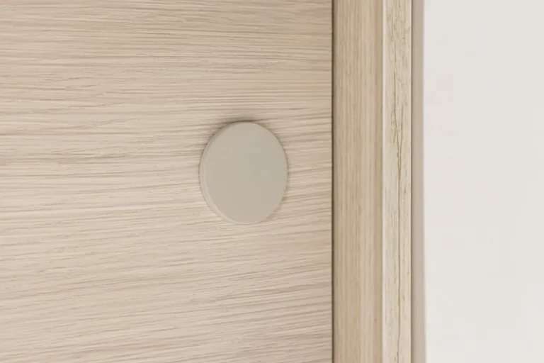Valge peitsiga seinakapp Paris (MDF, terasraam, 122 × 48 × 35 cm) - 30053-130