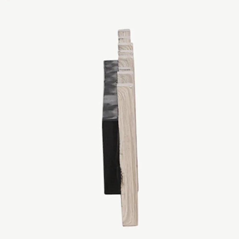 Nimes valge seinanagi MDF-ist, musta metallsiiniga, 75x13 cm - 30063-110