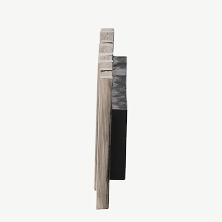 Nimes valge seinanagi MDF-ist, musta metallsiiniga, 75x13 cm - 30063-110