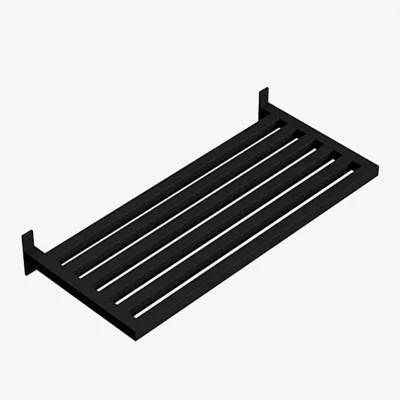 Mustast metallist seinariiul Nimes (67,3 × 30 × 10,5 cm) – mitmeotstarbeline kinga- ja mütsiriiul - 30064-100