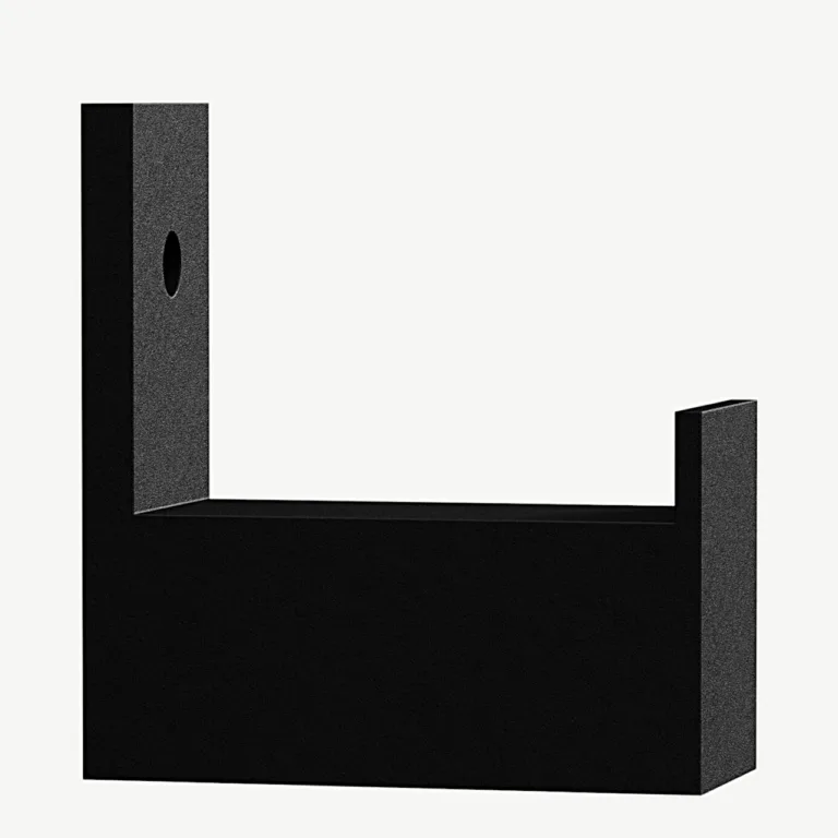 Mustast metallist seinakonks Nimes (5,8 × 2,5 × 7,5 cm) - 30066-100