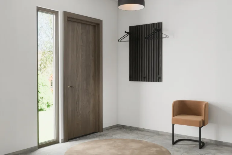 Nimes must metallist riidepuu (43 × 18 cm), minimalistlik disain - 30067-100
