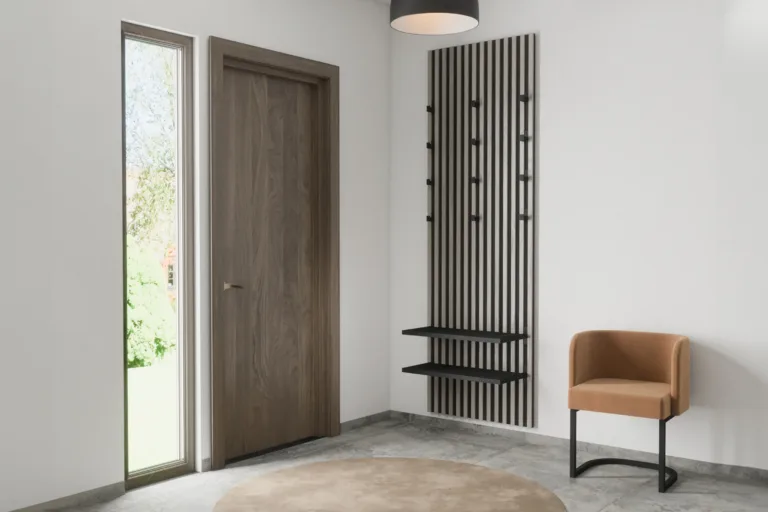 Valge peitsiga MDF-ist seinapaneel Nimes Industrial, 73x3x114 cm, must-valge - 30069-110