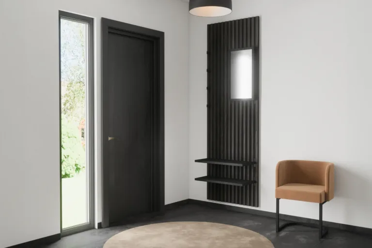 Nimes mokka-must MDF ribiseinapaneel, Skandinaavia stiilis, 73 x 114 cm - 30069-170