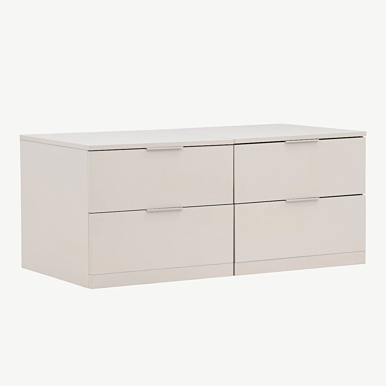 Beež melamiinkapp Nice, 2 sahtliga (60 × 60 × 52 cm) - 30071-102