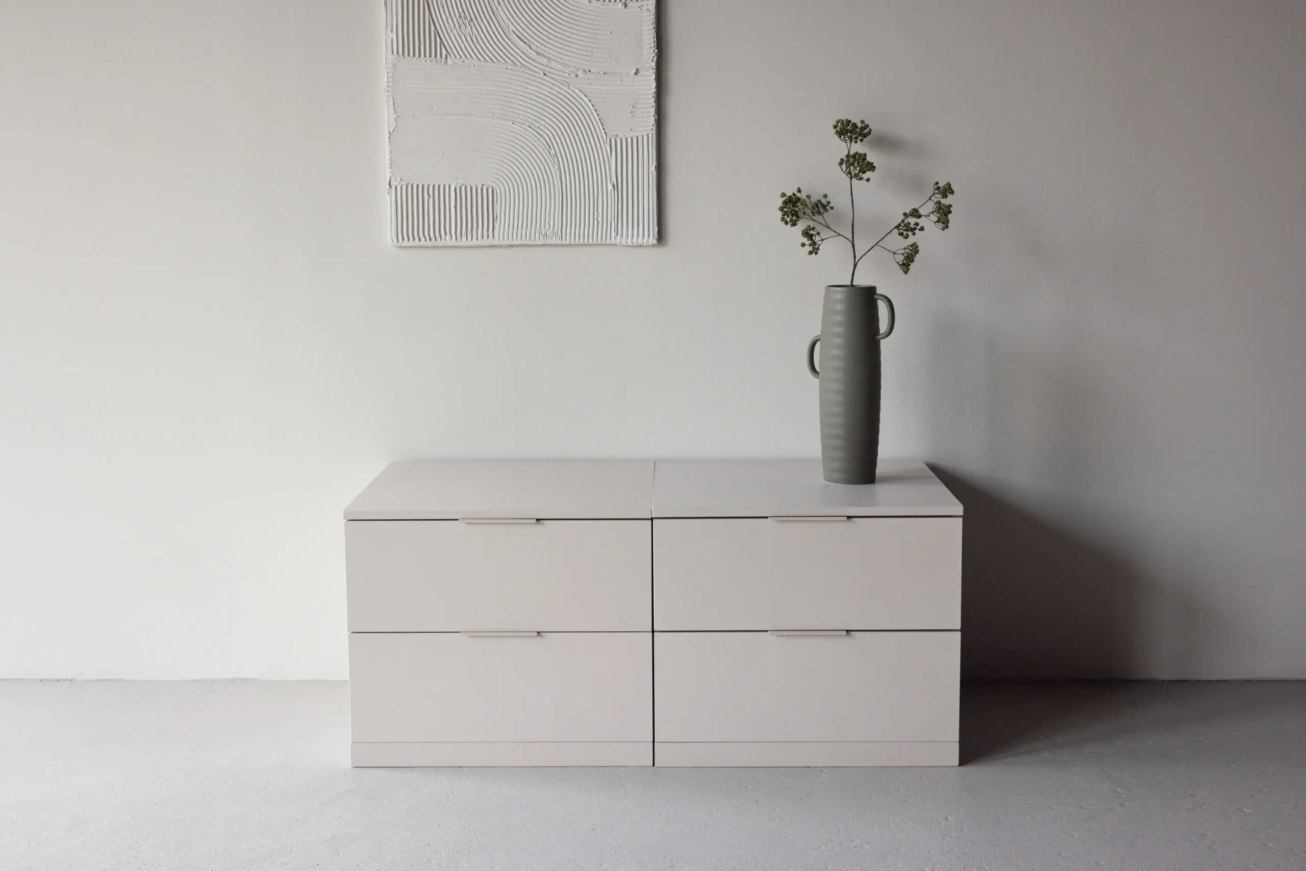 Beež melamiinkapp Nice, 2 sahtliga (60 × 60 × 52 cm) - 30071-102