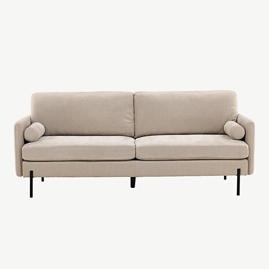 Beež 3-kohaline diivan Antibes polüesterkangast, metalljalgadega, 30084-102 – 4