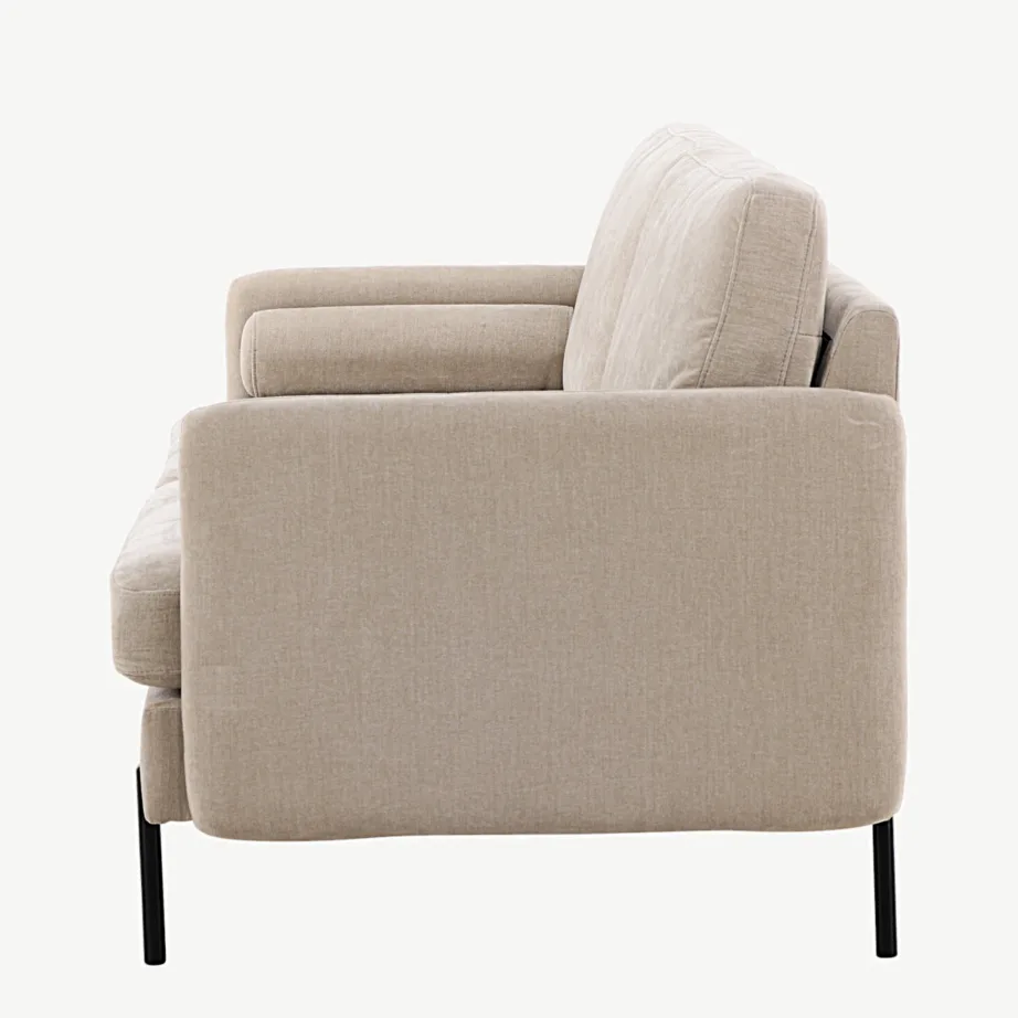 Beež 3-kohaline diivan Antibes polüesterkangast, metalljalgadega, 30084-102 – 7