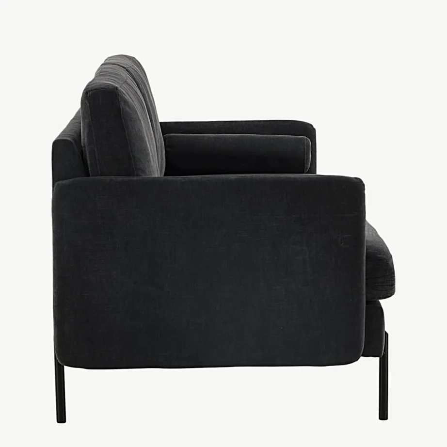 Antibes tumehall 3-kohaline diivan, mustade metalljalgadega, 30084-105 – 2